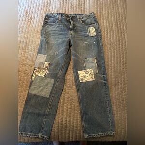 Lucky Brand patchwork boyfriend jeans